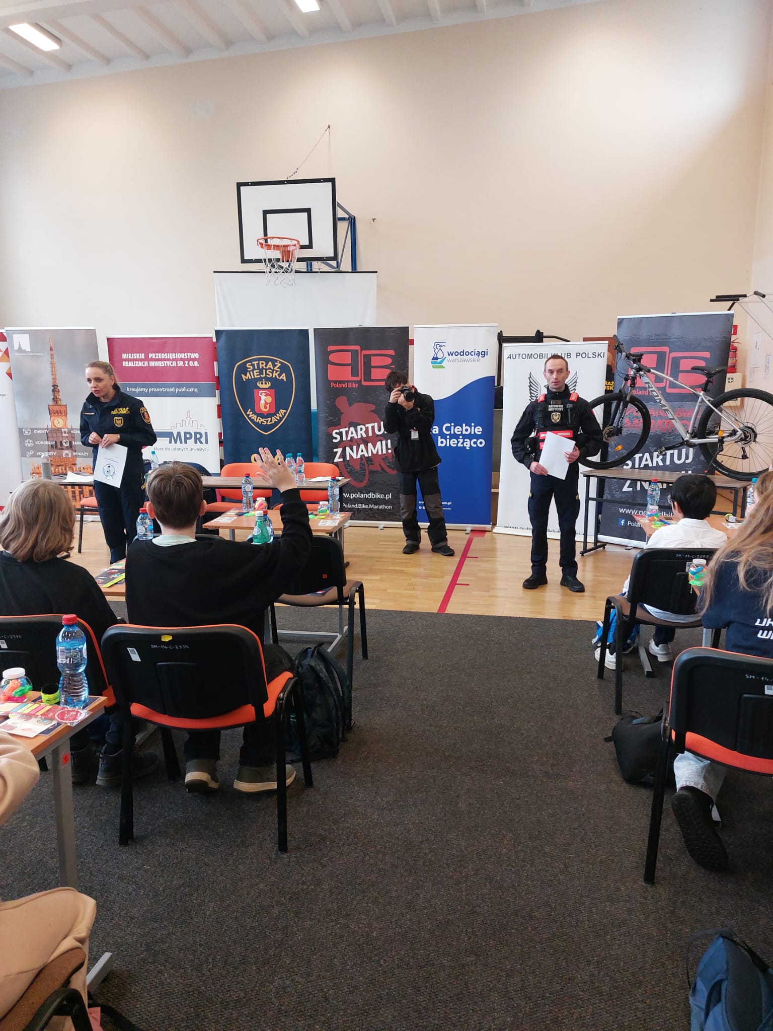 Sala gimnastyczna w siedzibie Straży Miejskiej w Warszawie.