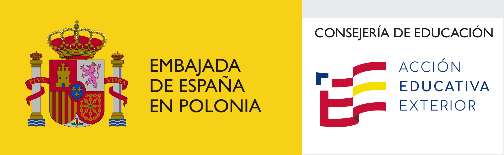 Logo Biura Radcy ds. Edukacji przy Ambasadzie Hiszpanii, zgoda na wykorzystania go w materiałach reklamowych wydarzenia udzielona 03.04.2023 r.
