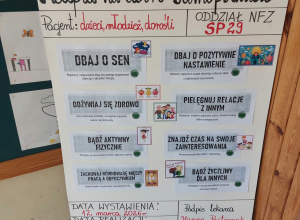 Plakat „Recepta na dobre samopoczucie”.